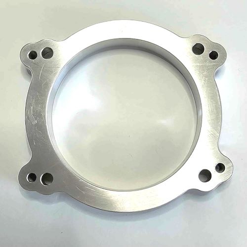 SP Machining 2018+ GT Intake manifold to 2021+ F150 Throttle Body Adapter Plate.