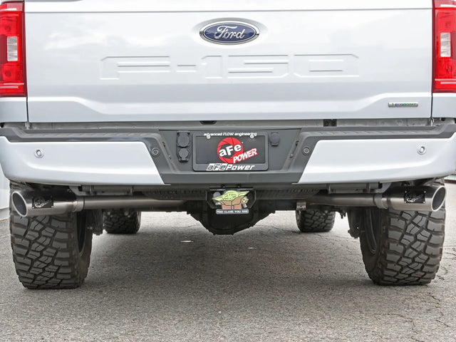 aFe Gemini XV 3 IN 304 Stainless Steel Cat-Back Exhaust System w/Cut Out - 2021-2025 F150 5.0L