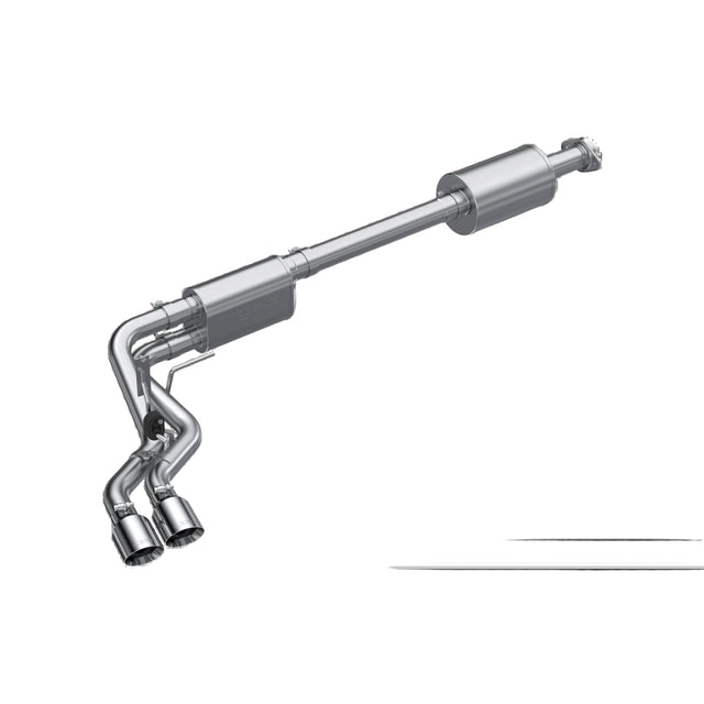 MBRP T304 Pre-Axle (Street Profile) 2.5in OD Tips 3in Cat Back Exhaust - 2021-2025 Ford F150