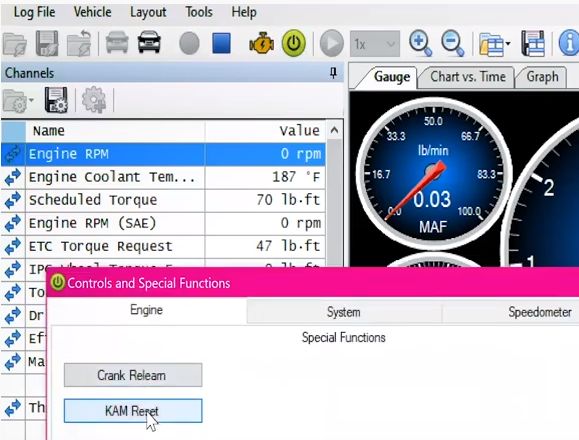 RTD & MPVI Interfaces - How reset KAM and Trans Adaptives