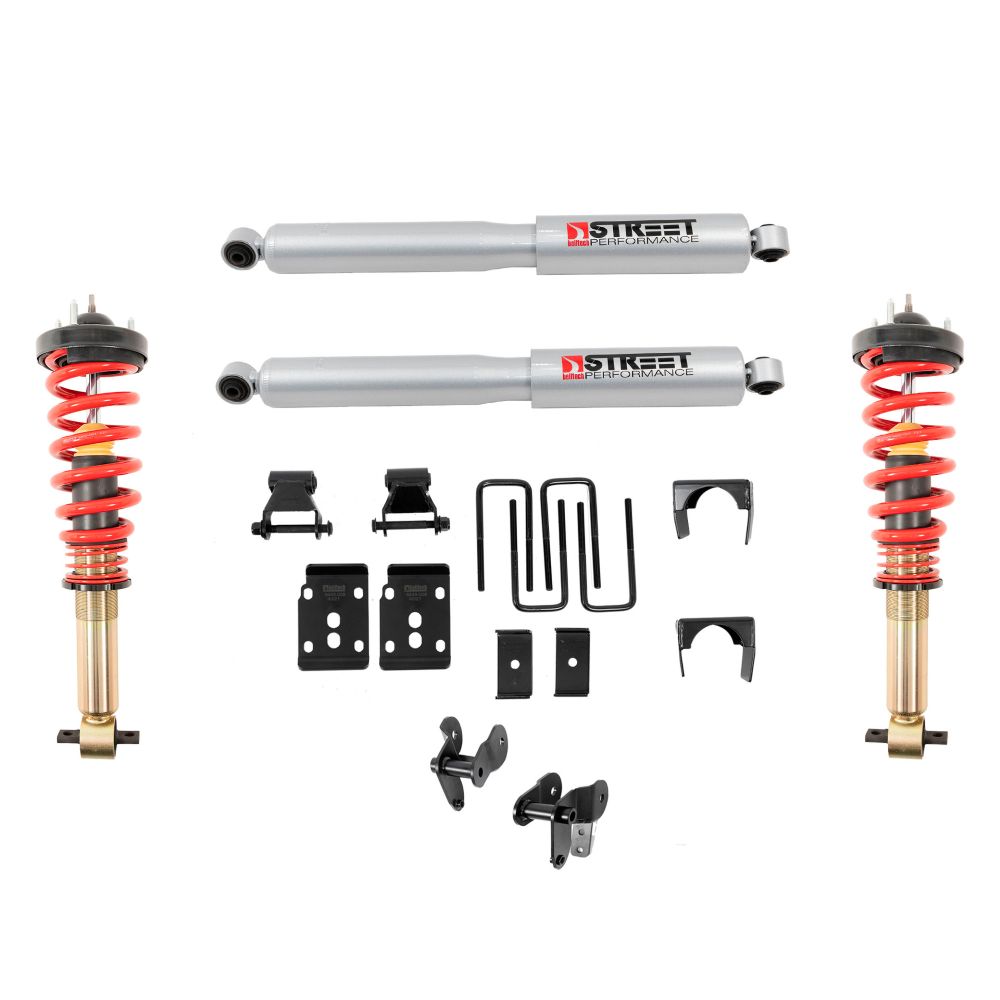 Belltech 0 to 3.5in Front, 5.5in Rear Lowering Kit - 2021+ Ford F-150 4WD