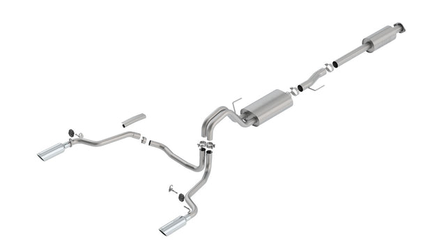 Borla (S-Type) 3" Catback Exhaust Single Split Rear Exit - 2015-2020 Ford F150 5.0