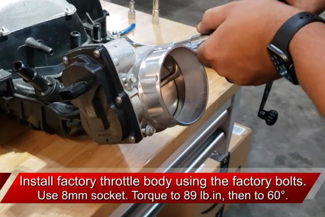 SP Machining 2018+ GT Intake manifold to 2021+ F150 Throttle Body Adapter Plate.