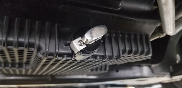 UPR Billet Oil Pan Drain (Easy Plug) - Mustang, F-150, and more.