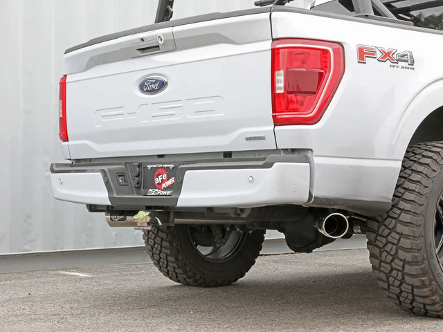 aFe Gemini XV 3 IN 304 Stainless Steel Cat-Back Exhaust System w/Cut Out - 2021-2025 F150 5.0L