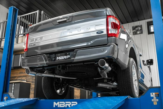 MBRP 3in Cat Back 2.5in Dual Split Rear T409 Stainless Steel - 2021 -2025 F-150 2.7L/ 3.5L, 5.0L